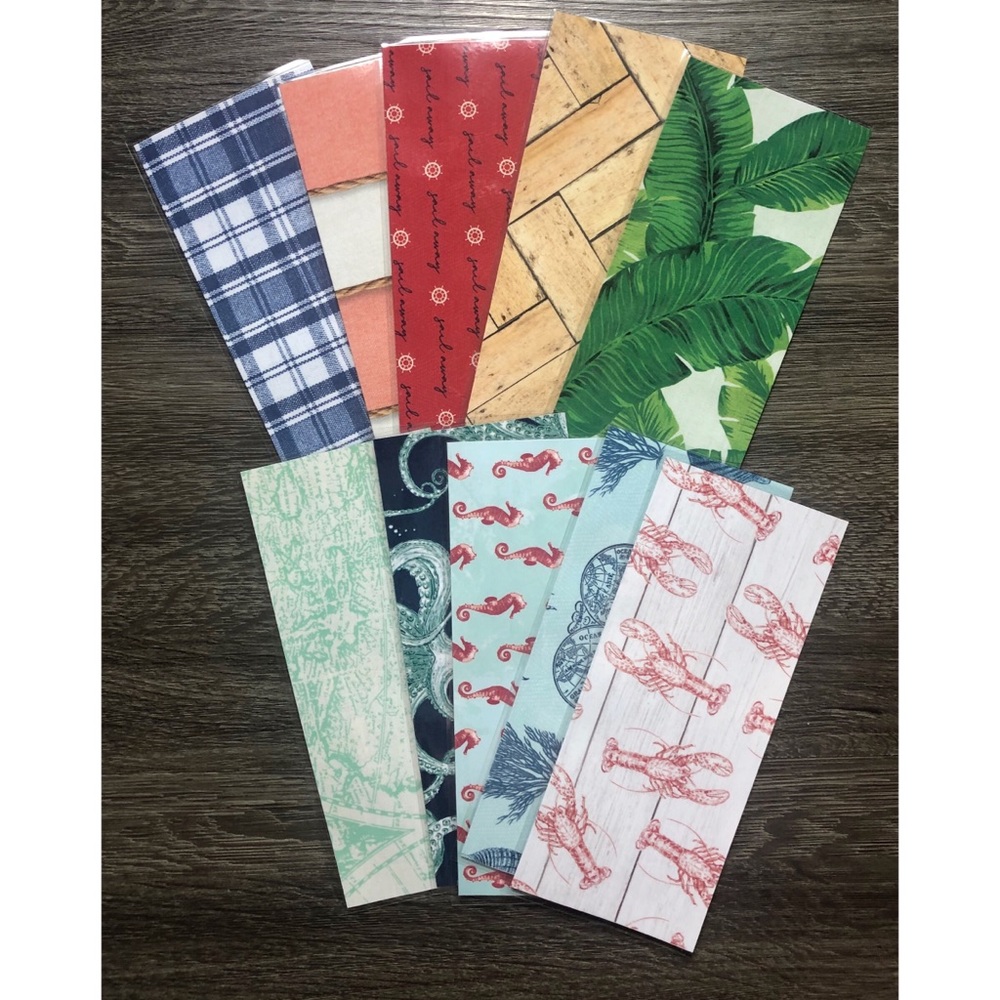 10 foil galaxy Laminated cash envelopes